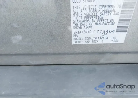 2020 Nissan Rogue Sv Fwd z USA, uszkodzony, nr VIN 5N1AT2MT0LC773464